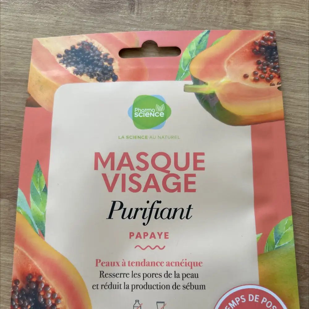 PHARMASCIENCE - Masque visage purifiant papaye