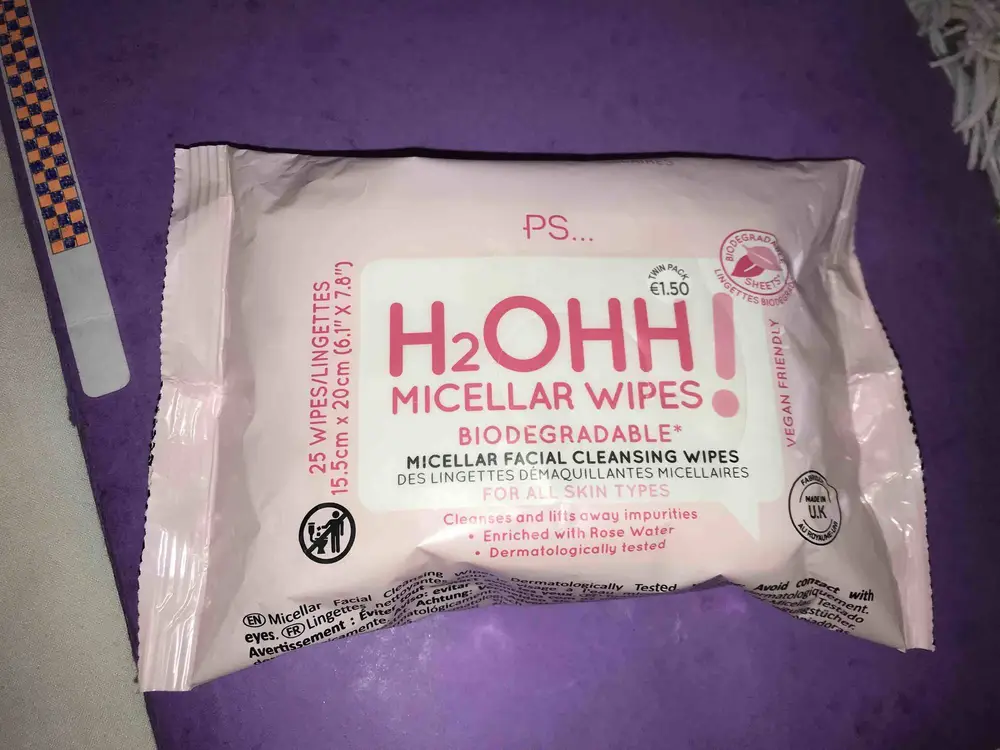 PRIMARK - H2OHH - Lingettes démaquillantes micellaires