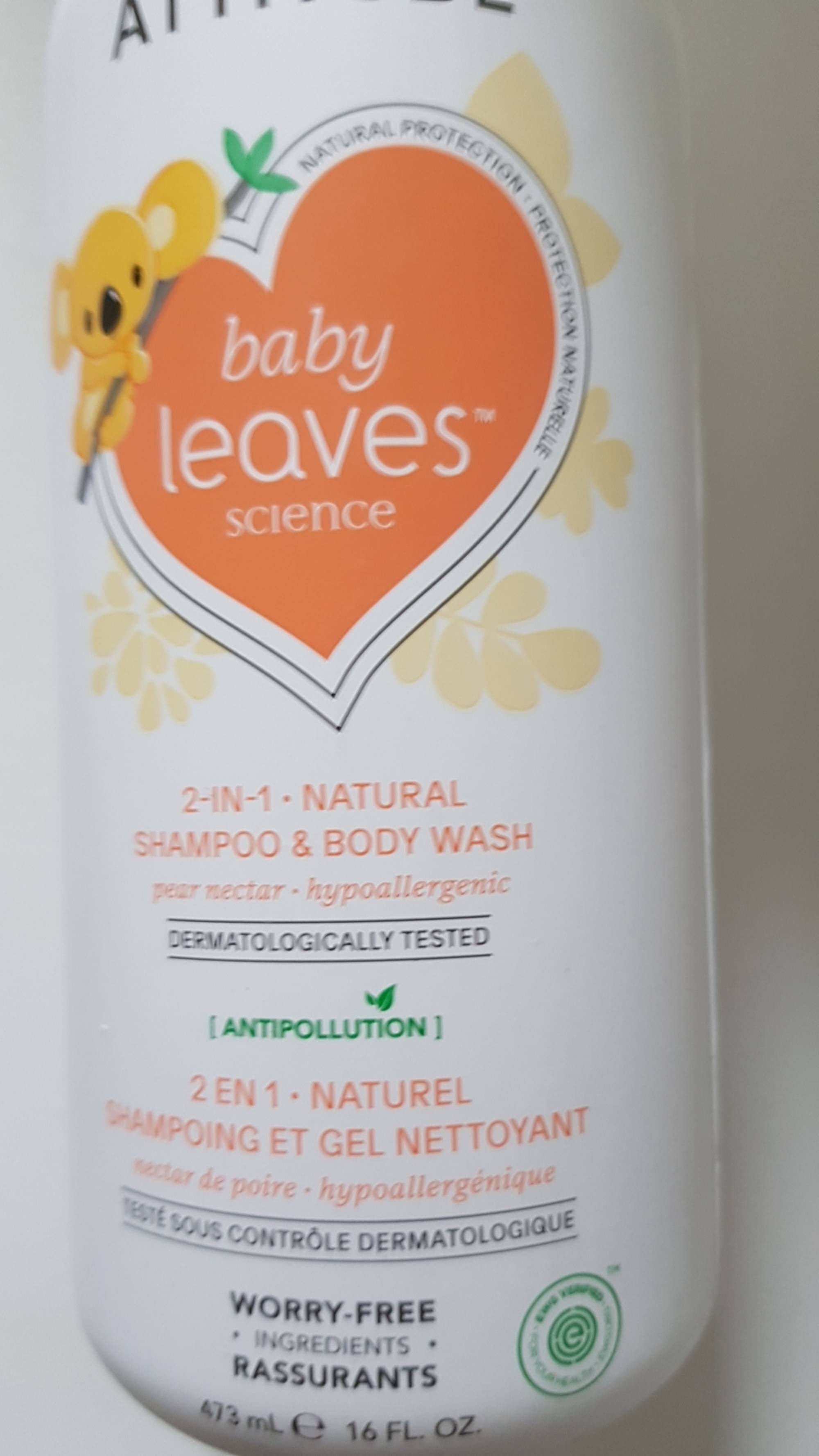 ATTITUDE - Baby leaves - 2 en 1 Naturel shampoing et gel nettoyant
