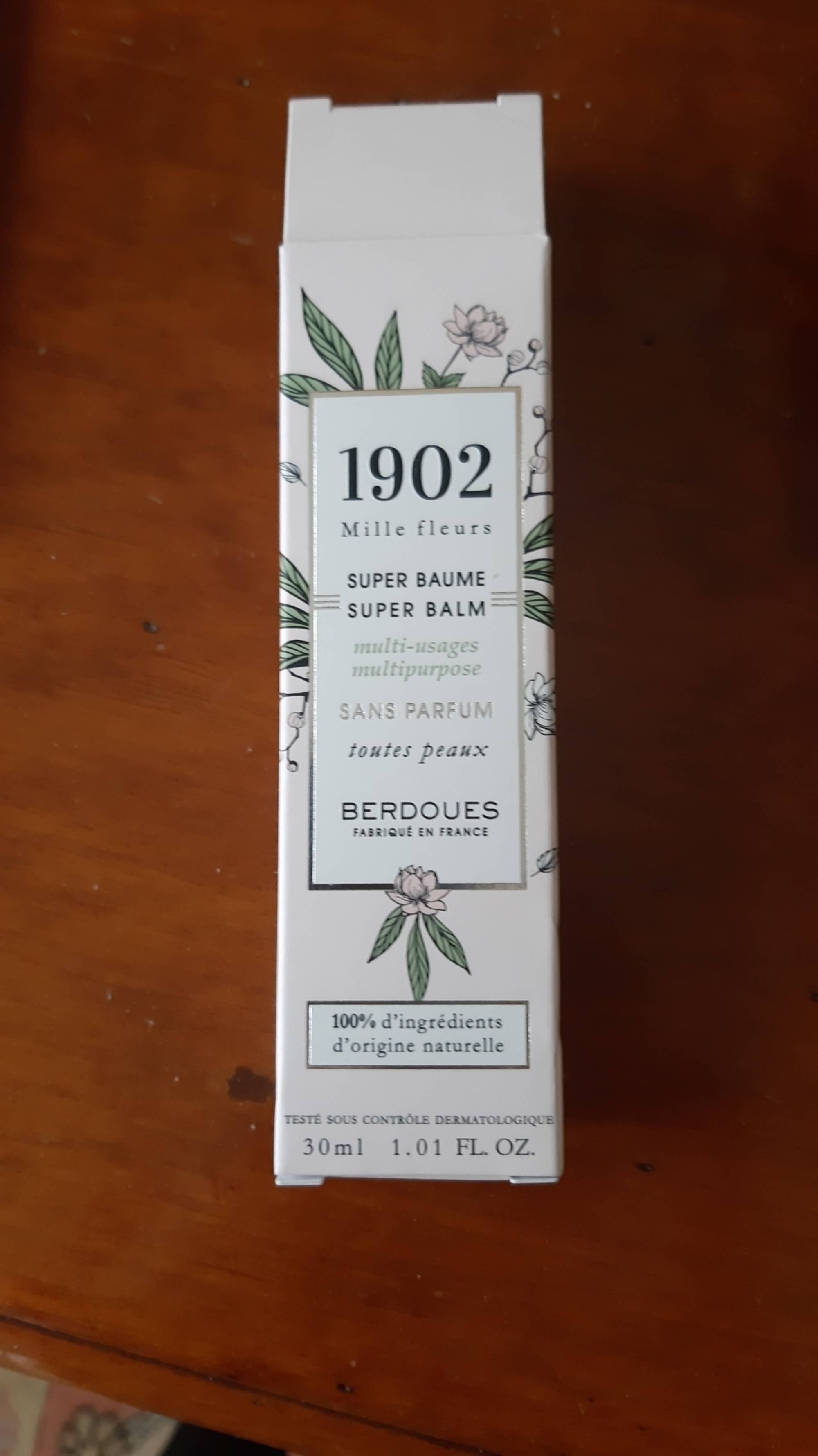BERDOUES - 1902 Mille fleurs - Super baume multi-usage sans parfum