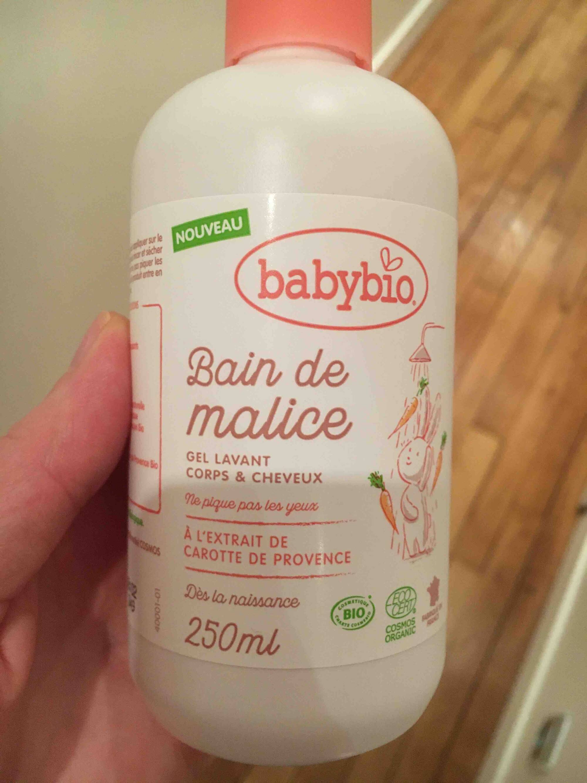 BABYBIO - Bain de malice - Gel lavant corps & cheveux