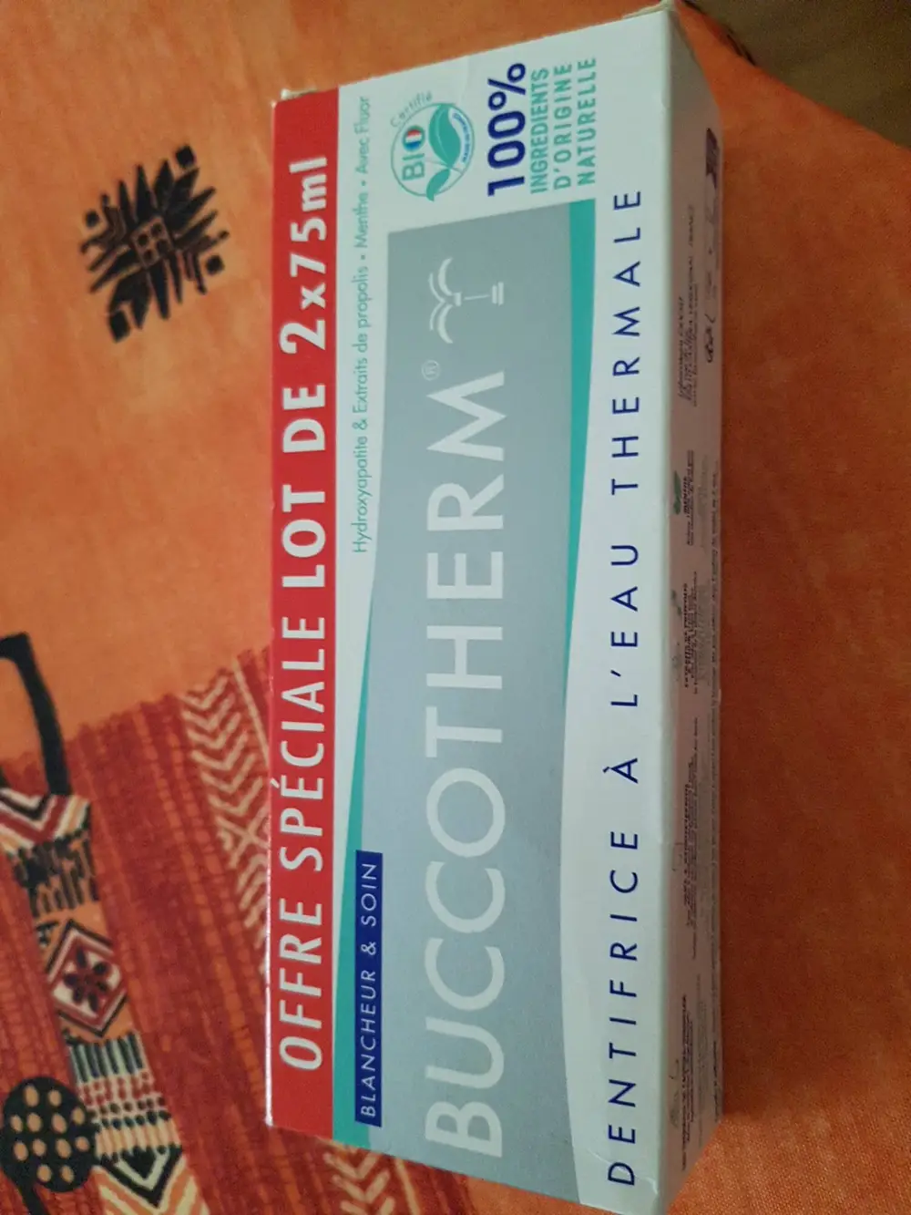 BUCCOTHERM - Dentifrice a l'eau thermale