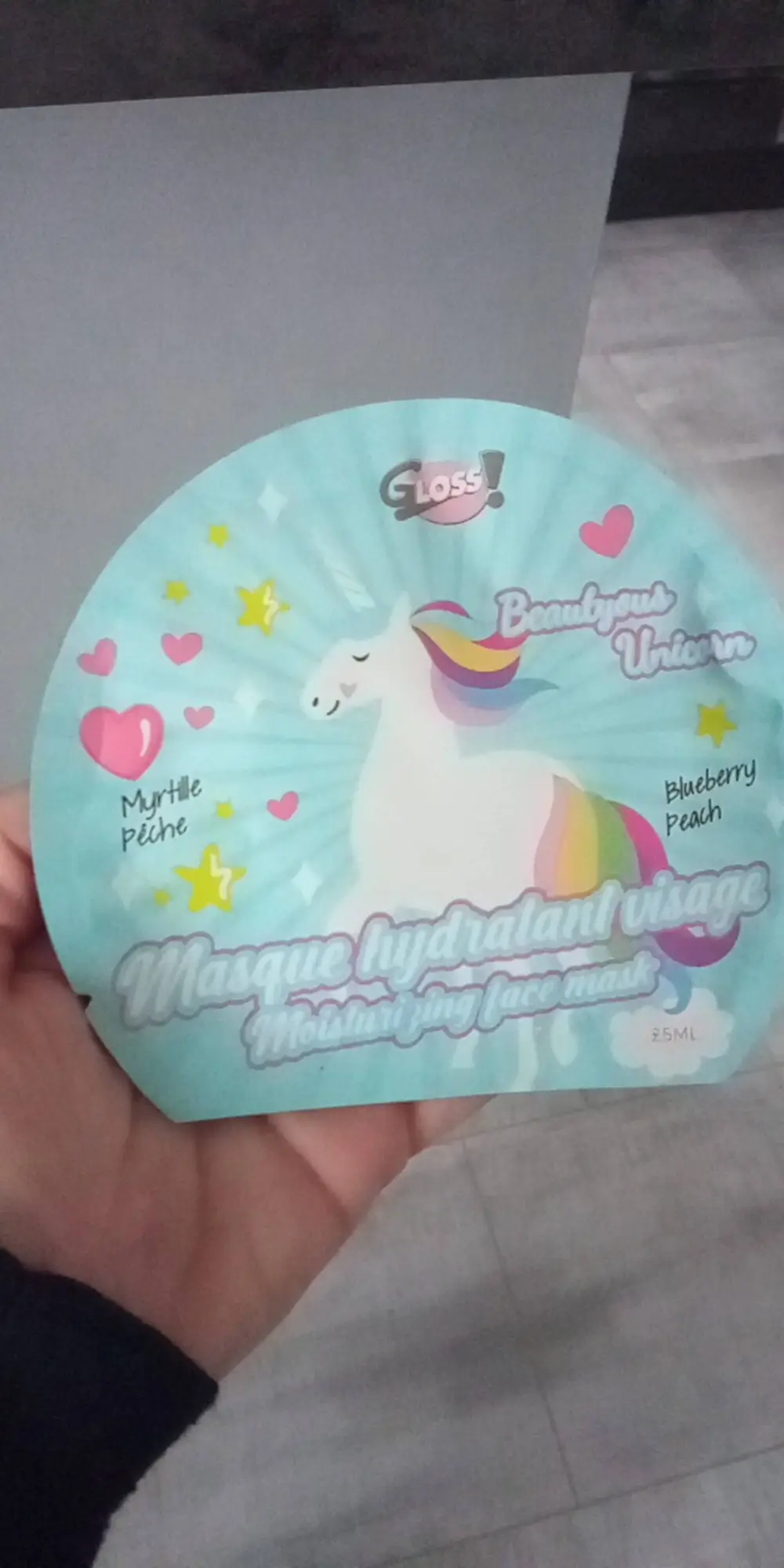 GLOSS - Myrtille pêche - Masque hydratant visage