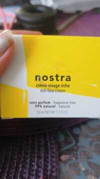 NOSTRA - Crème visage riche sans parfum