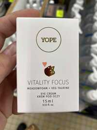 YOPE - Vitality focus - Eye cream