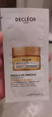 DECLÉOR - Absolu de masque magnolia blanc