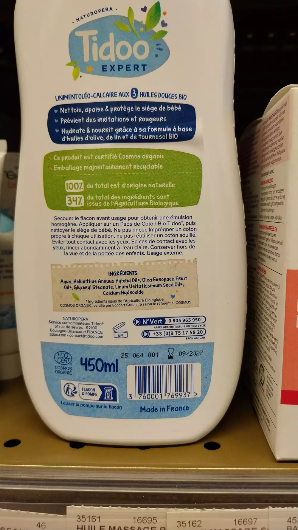 TIDOO EXPERT - Liniment oléo-calcaire aux 3 huiles douces bio