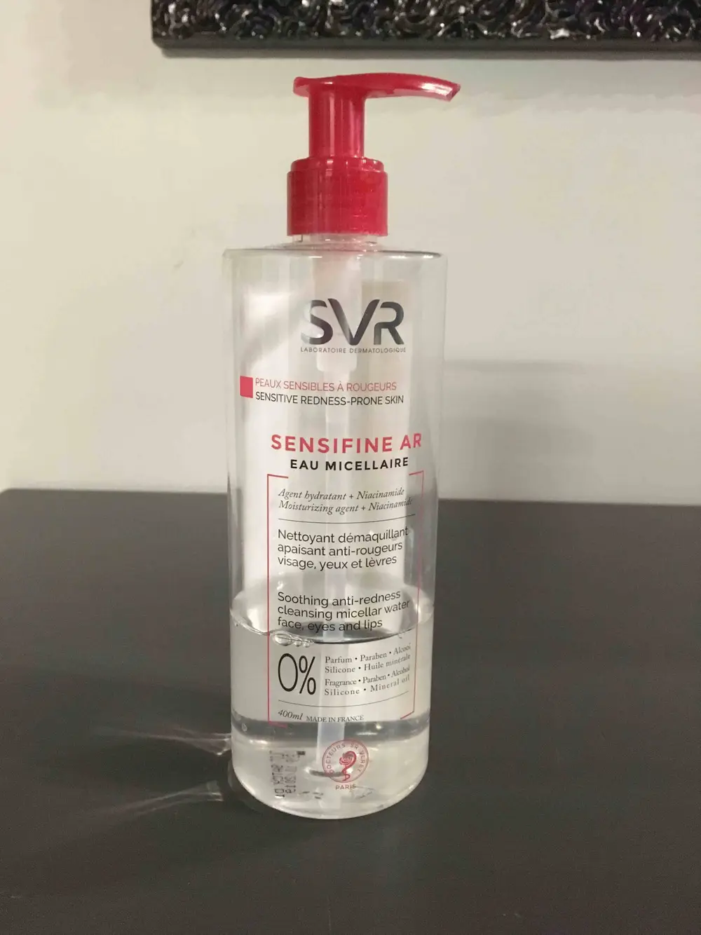 SVR - Sensifine AR eau micellaire - Nettoyant démaquillant apaisant anti-rougeurs