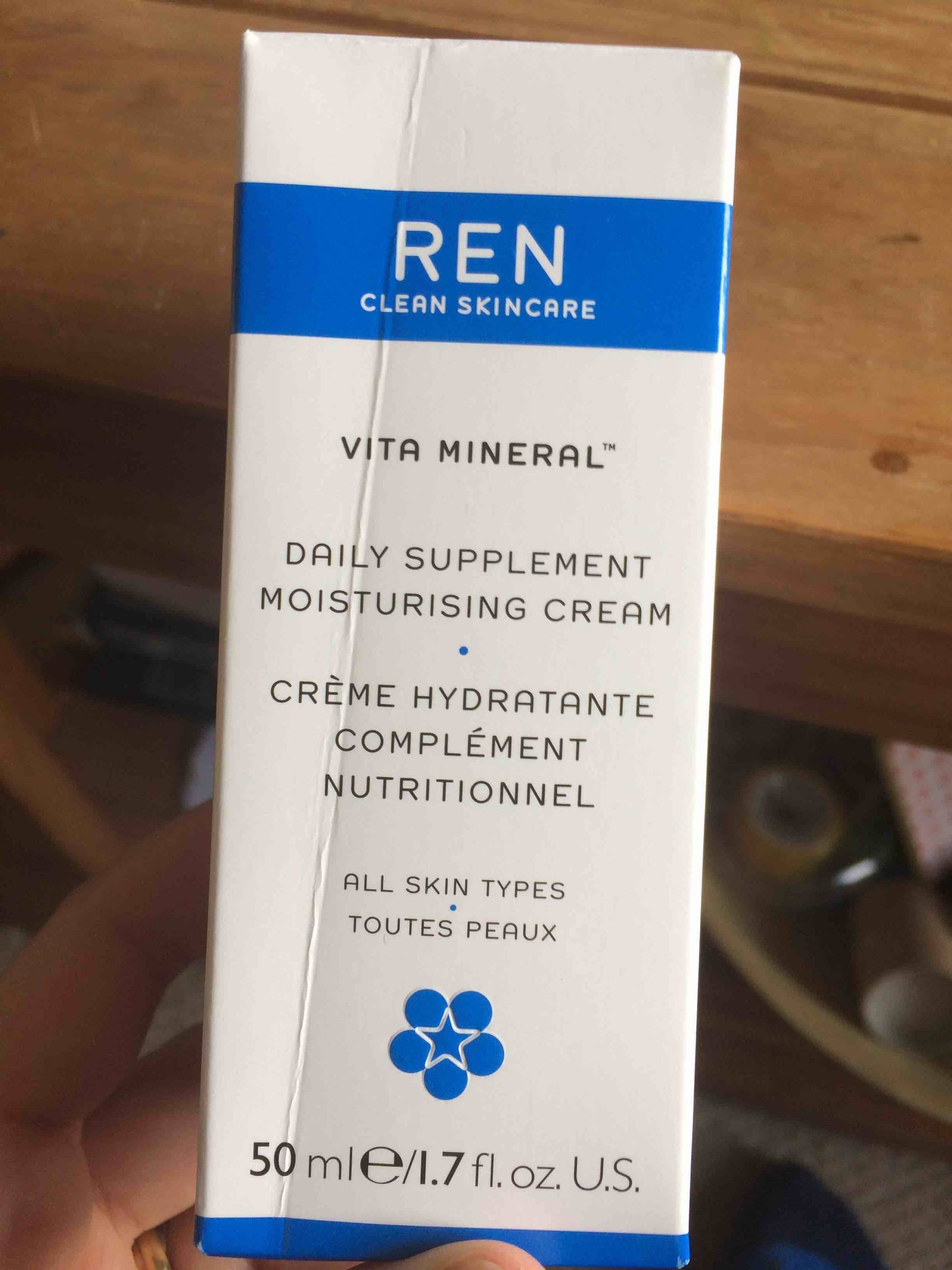 REN - Vita mineral - Daily supplement moisturising cream