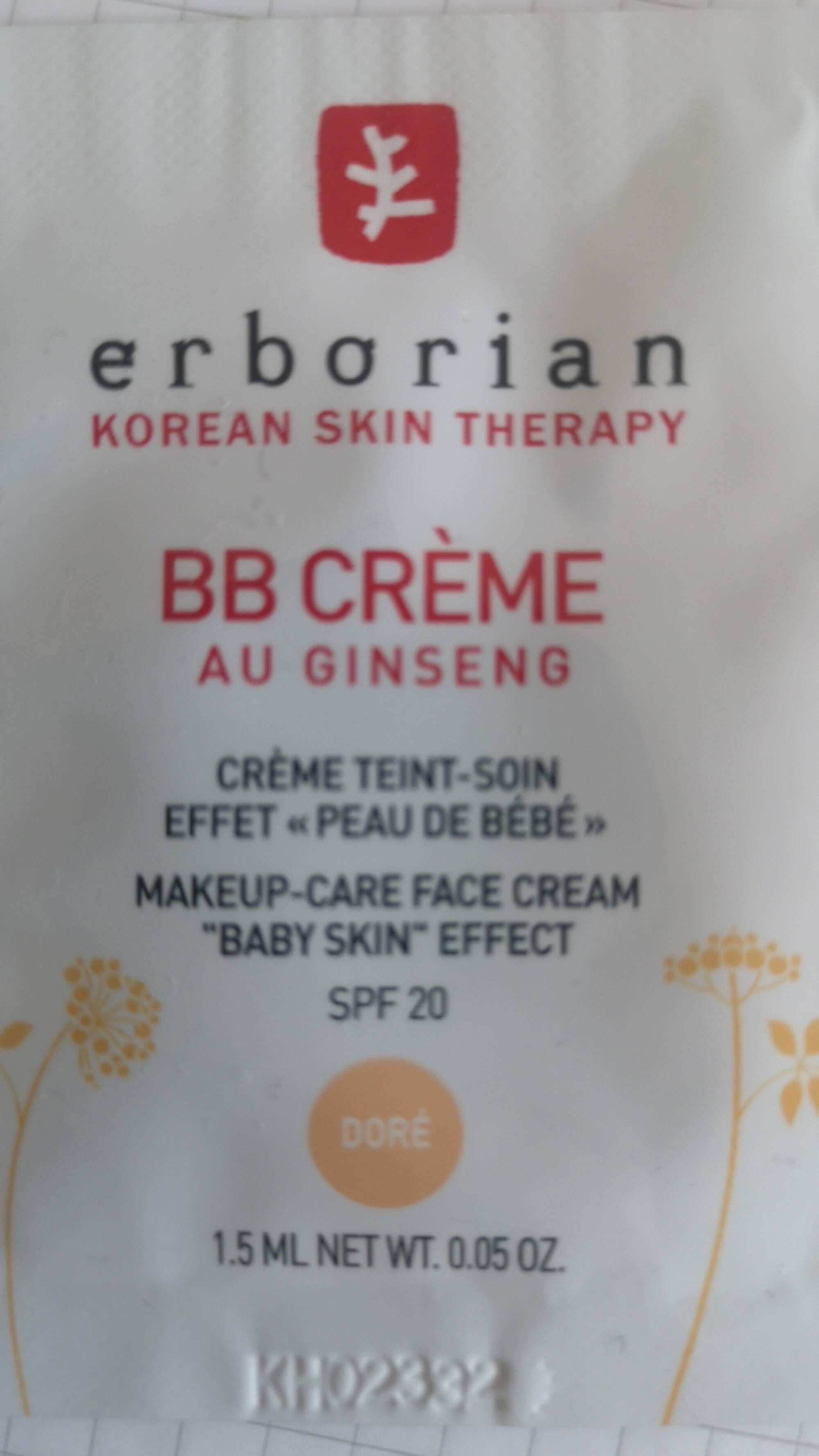 ERBORIAN - BB crème au ginseng doré