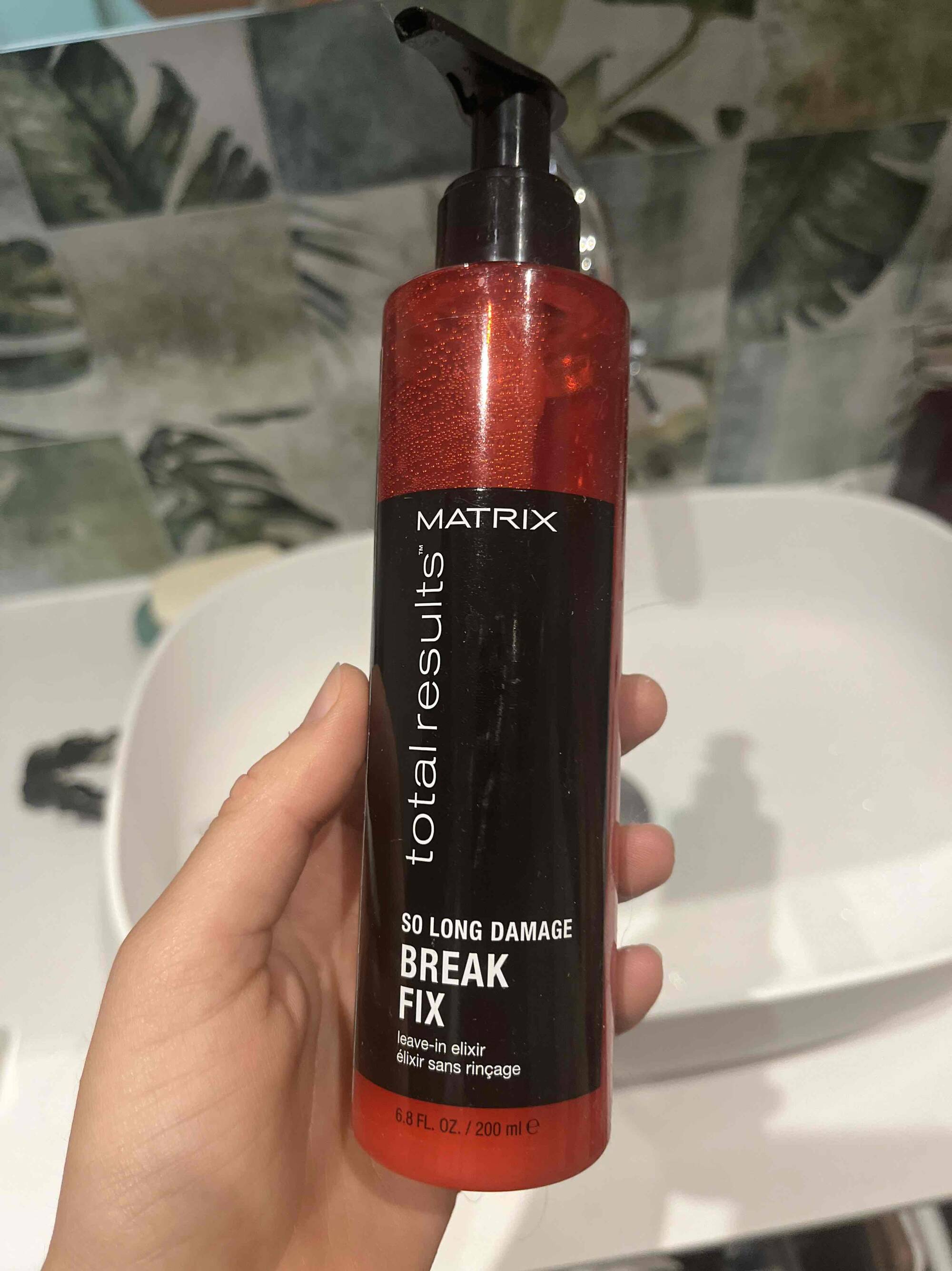 MATRIX - Total results break fix - Elixir sans rinçage 