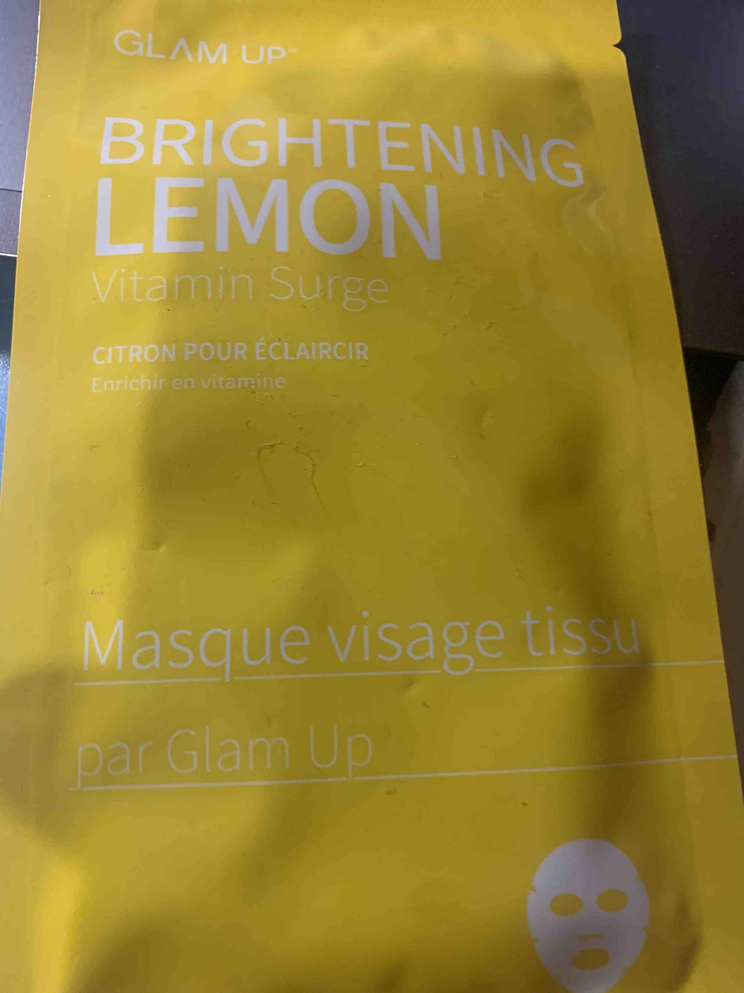 GLAM'UP - Brightening lemon - Masque visage tissu