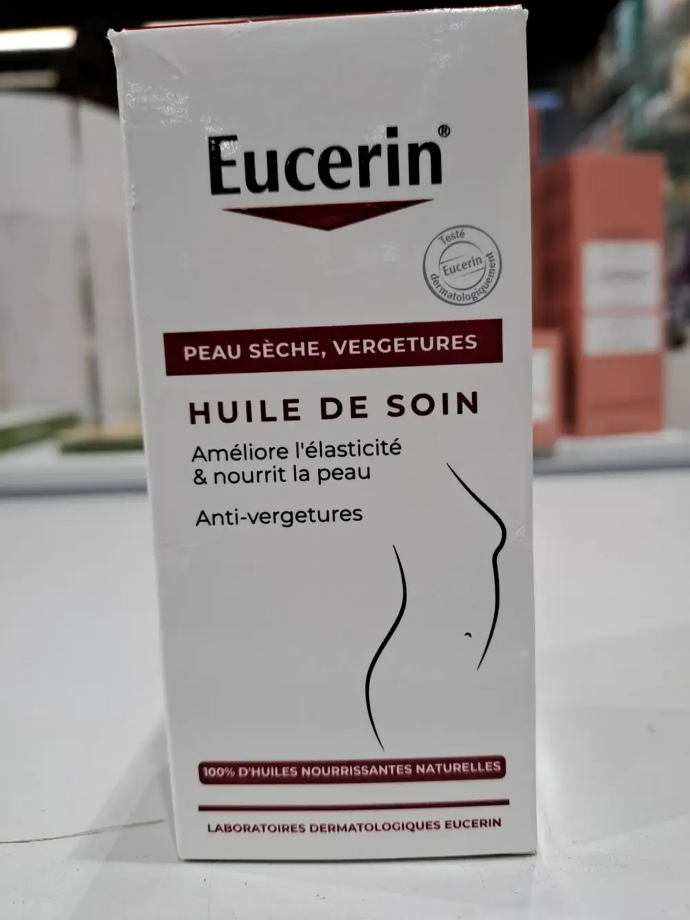 EUCERIN - Huile de soin peau sèche, vergetures