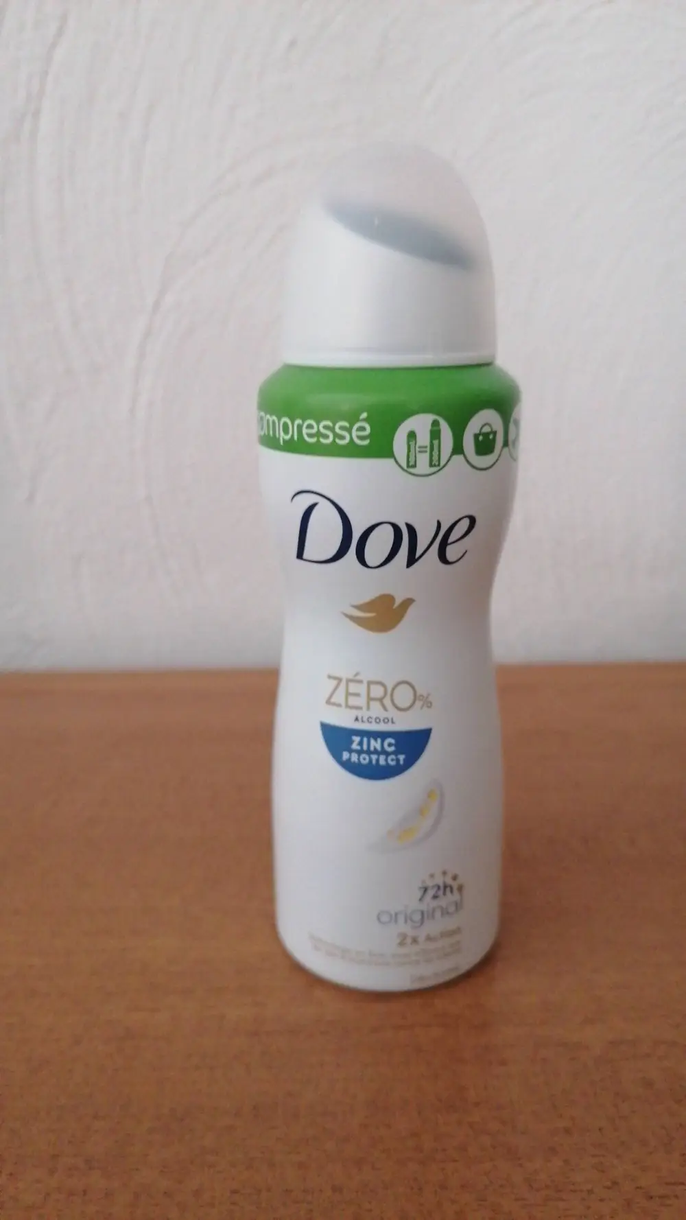 DOVE - Zéro% - Anti-transpirant 72H