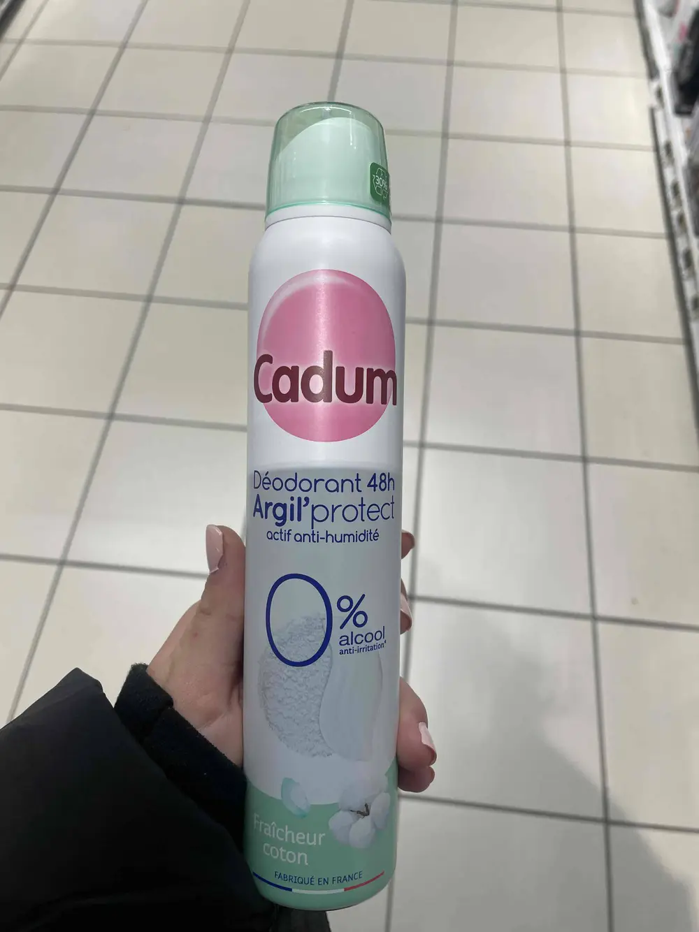 CADUM - Argil'protect - Déodorant 48h actif anti-humidité