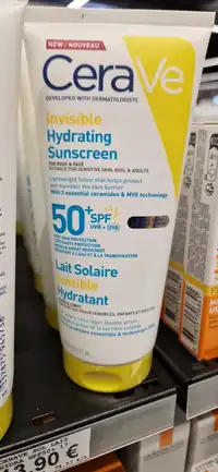 CERAVÉ - Lait solaire insivible hydratant SPF50+