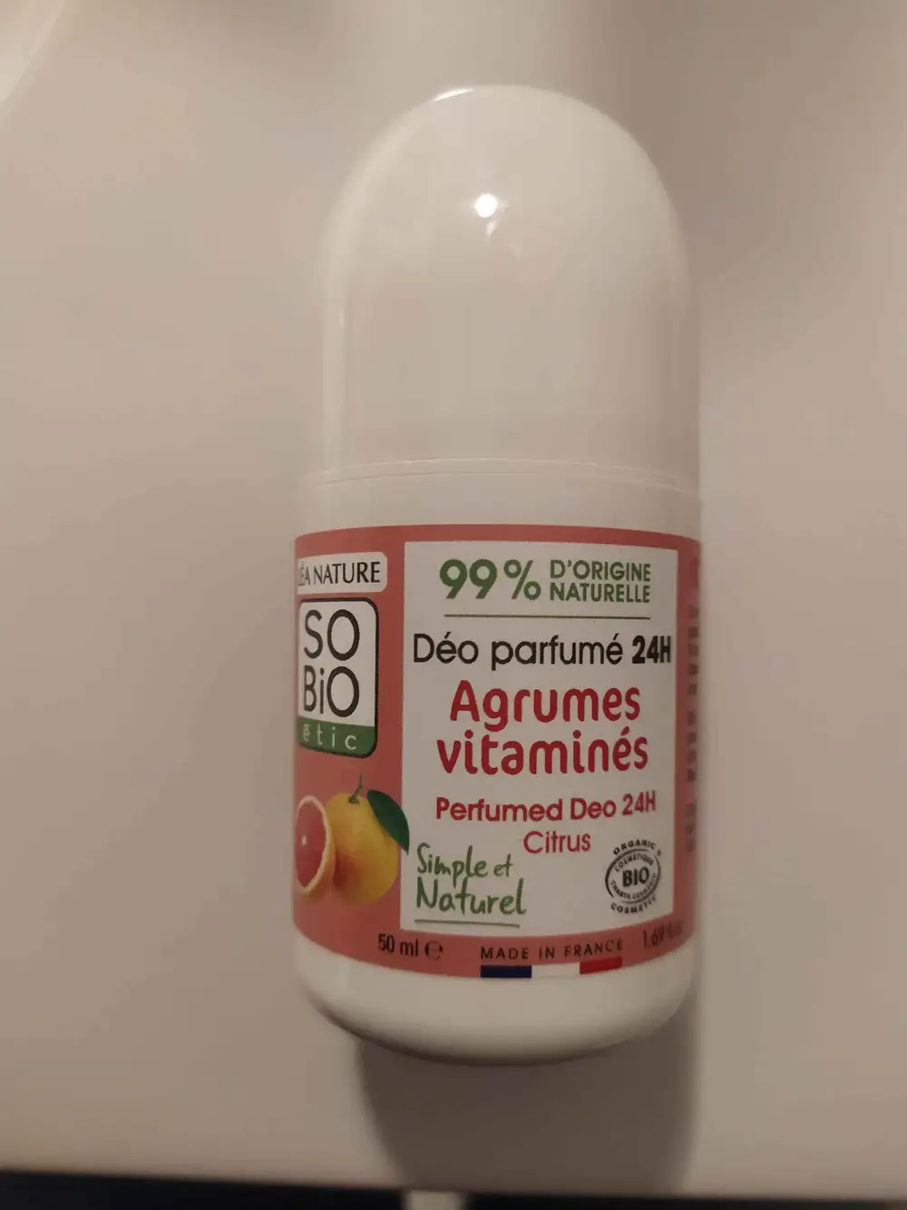 SO'BIO ÉTIC - Déo parfumé 24h agrumes vitaminés