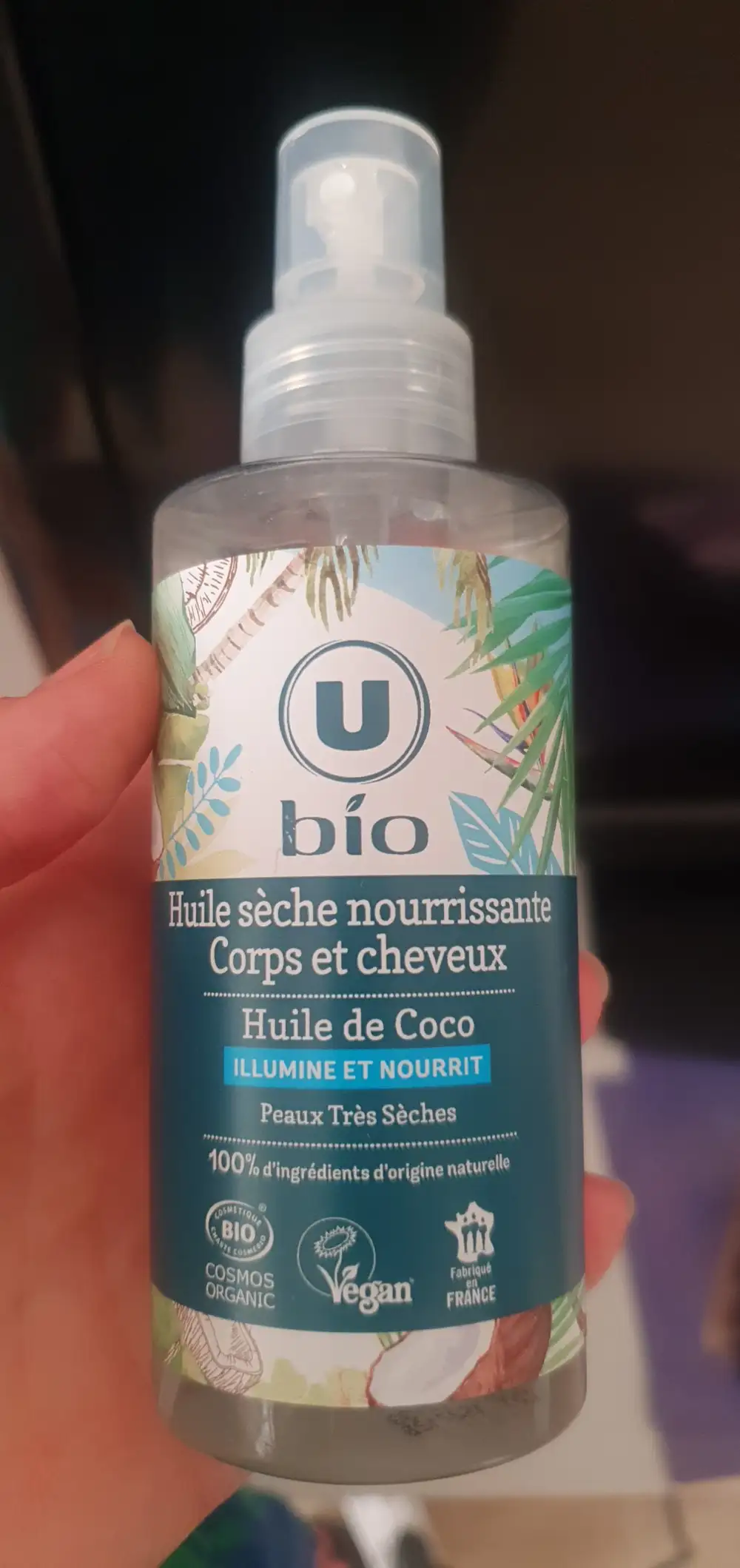 U BIO - Huile sèche nourrissante coco corps et cheveux