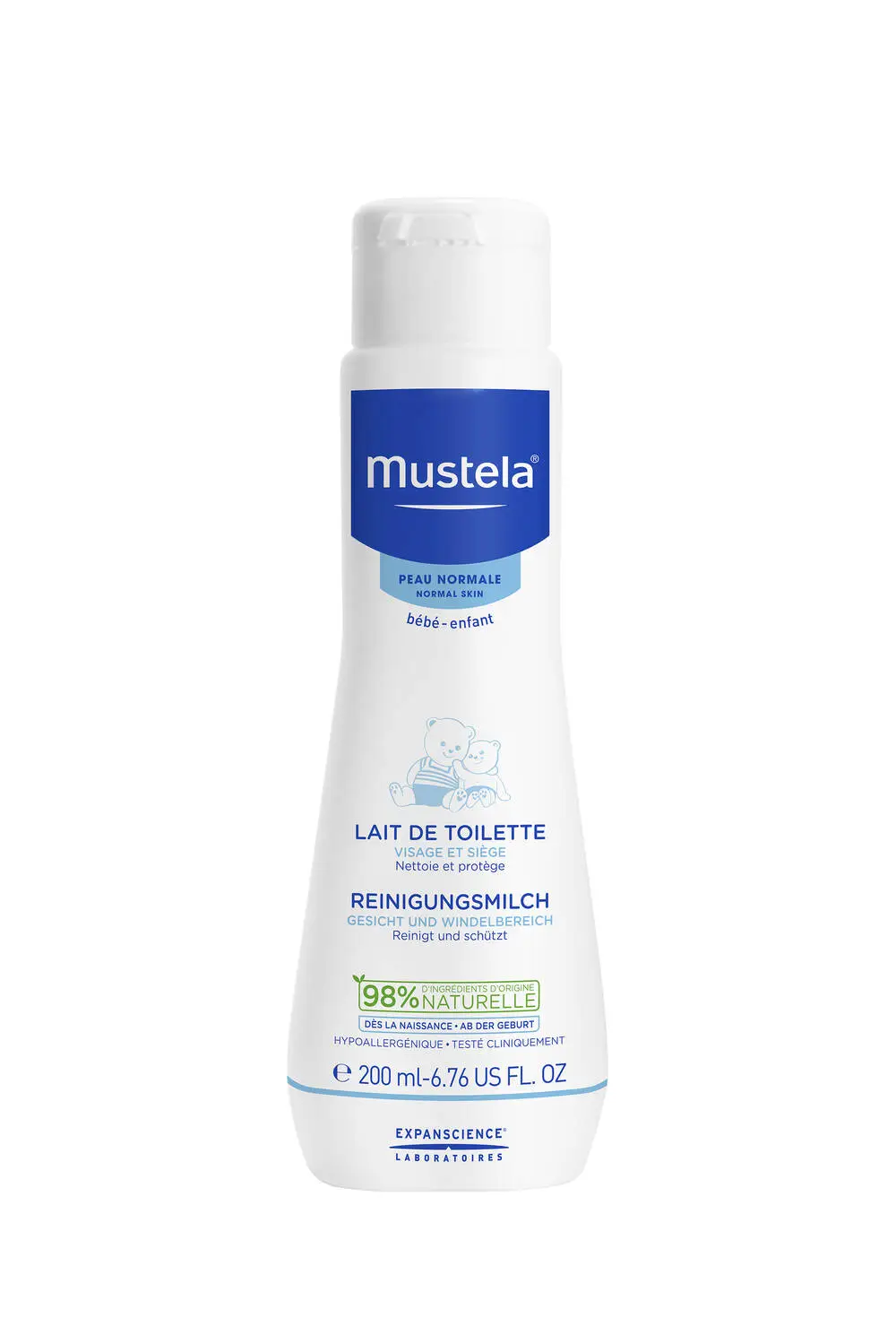 MUSTELA - Lait de toilette - Peau normale 200ml 