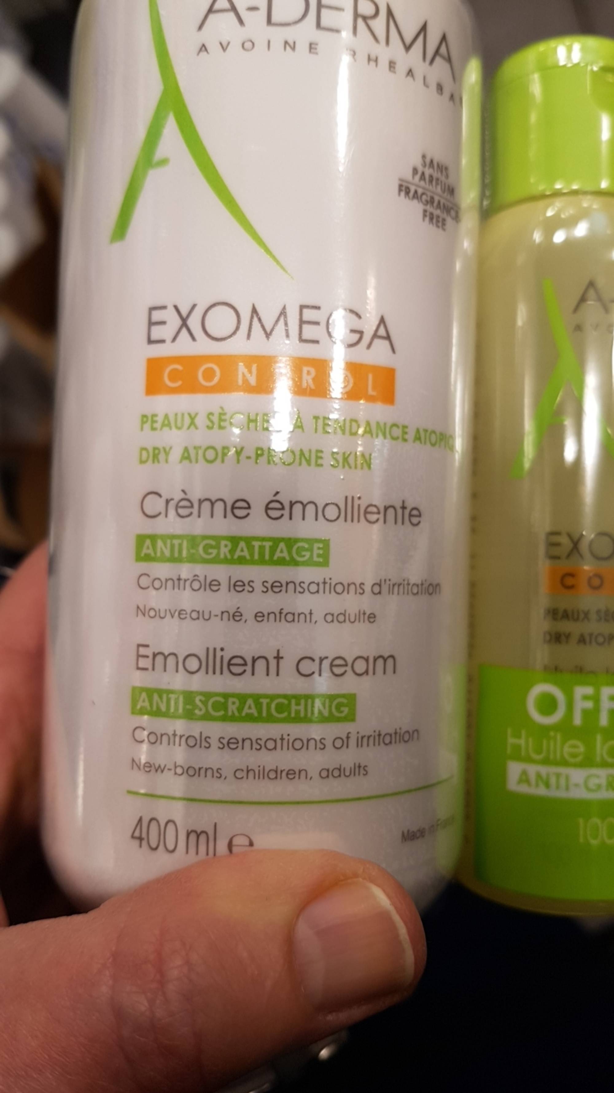 A-DERMA - Exomega Control - Crème émolliente anti-grattage