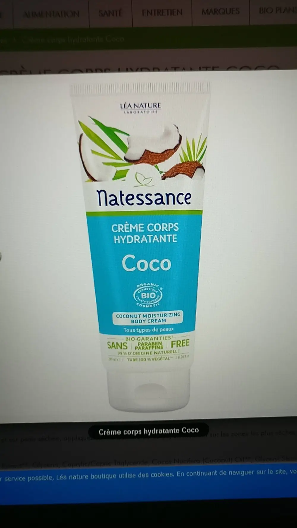 NATESSANCE - Coco - Crème corps hydratante