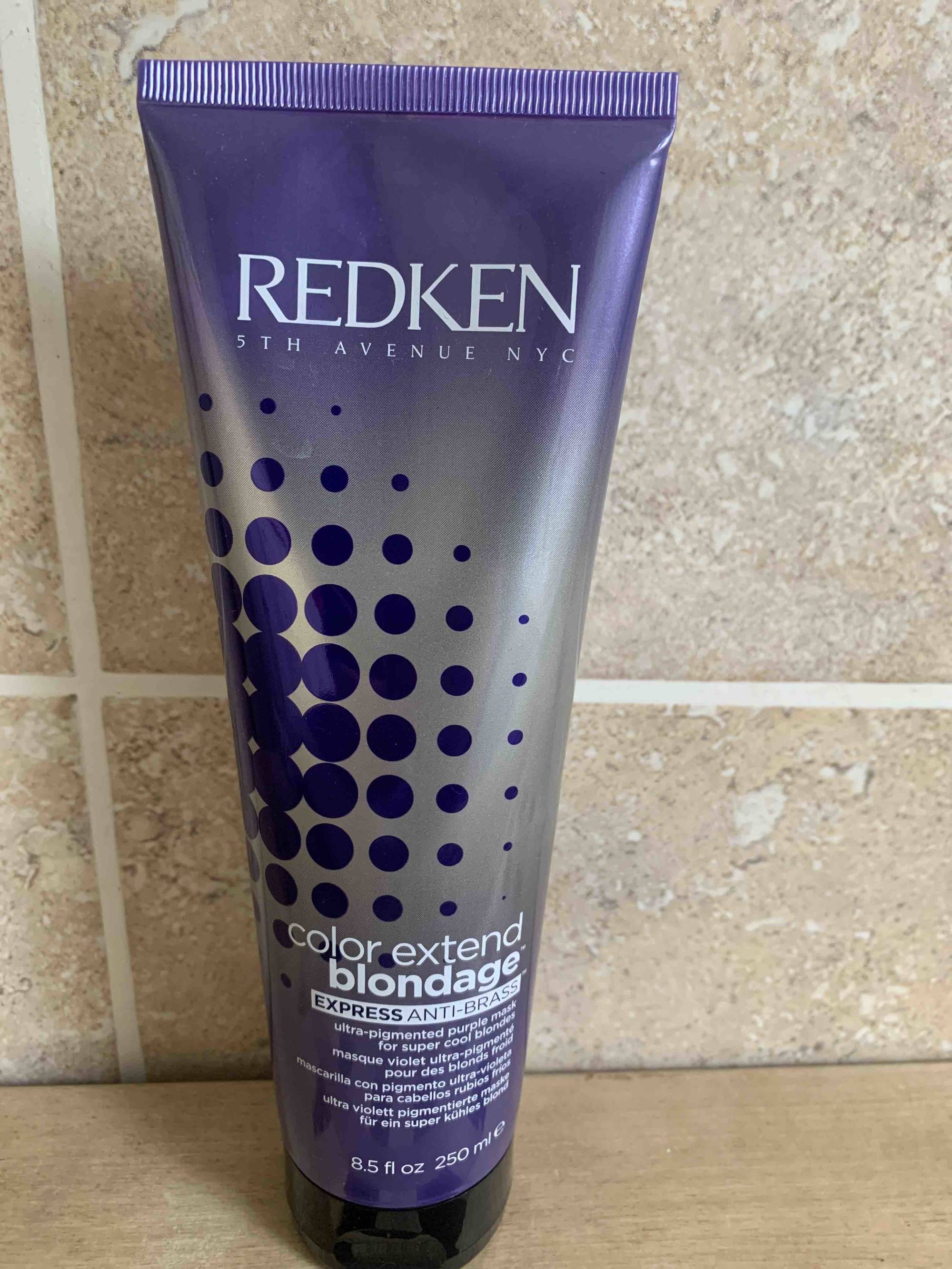 REDKEN - Color extend blondage - Express anti-brass - Masque violet ultra-pigmenté pour les blonds froid