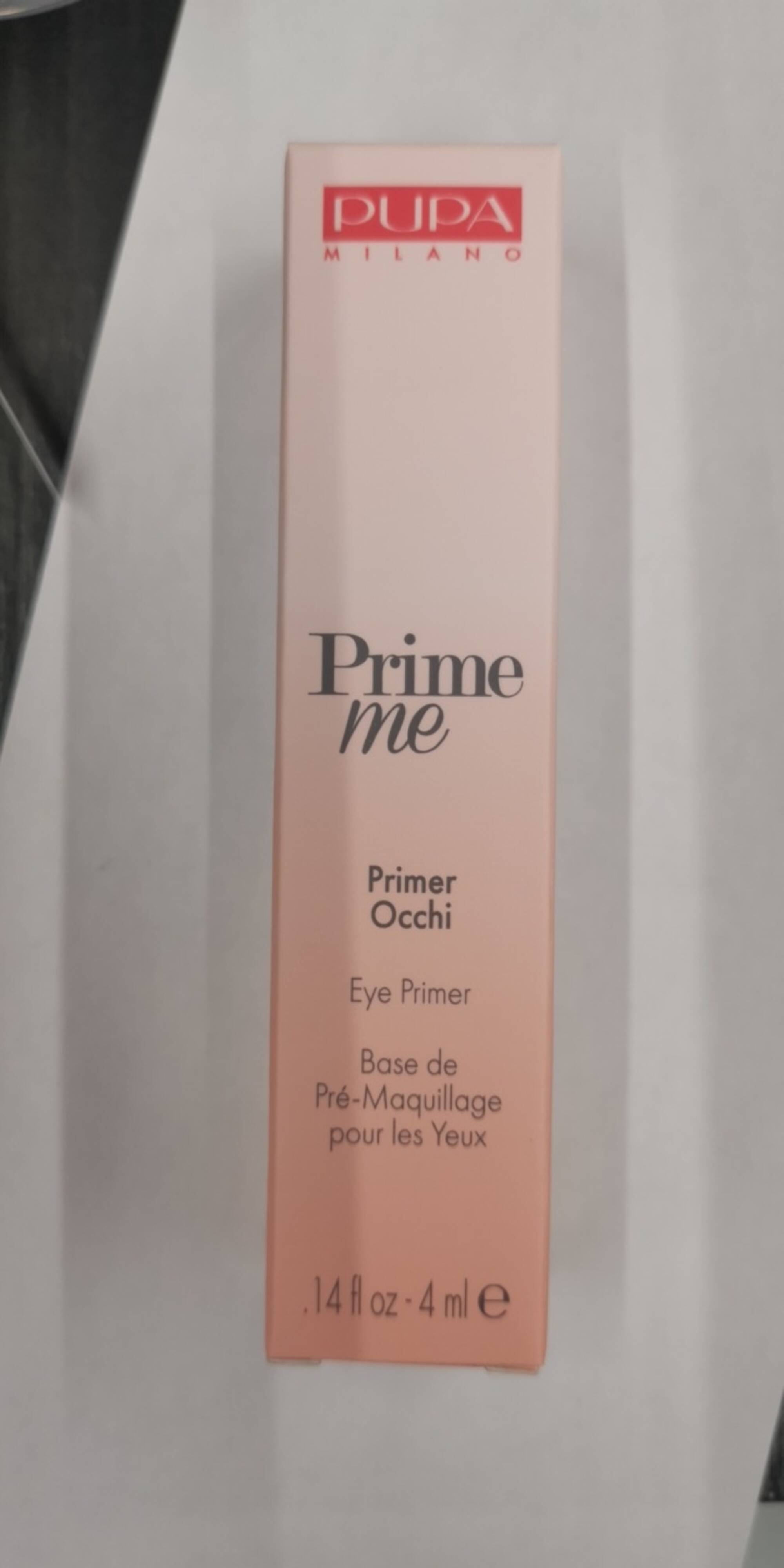 PUPA - Prime me - Base de pré-maquillage pour les yeux