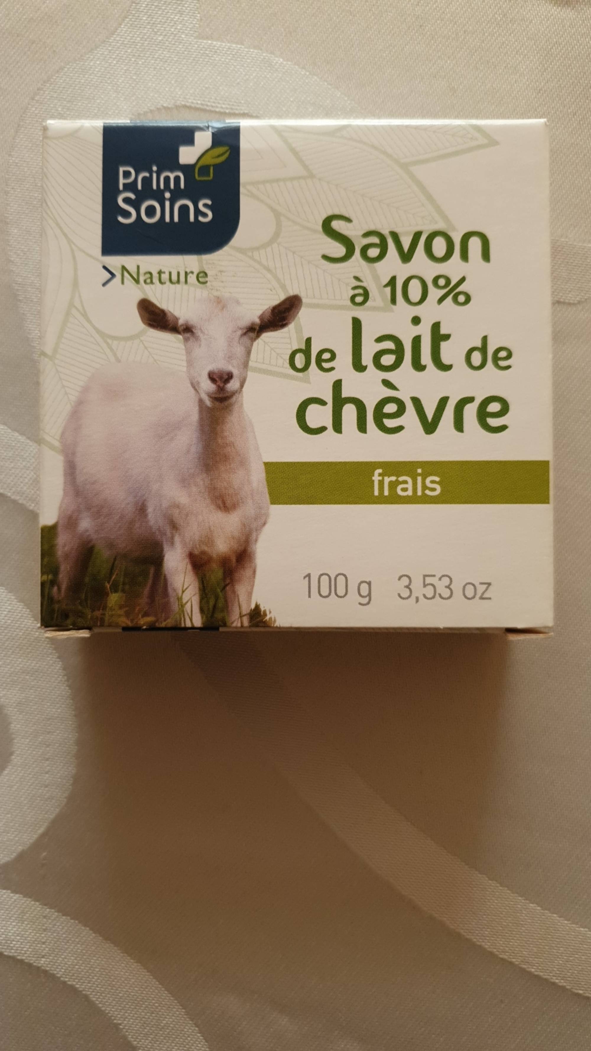 PRIM'SOINS - Nature - Savon à 10% de lait de chèvre frais 