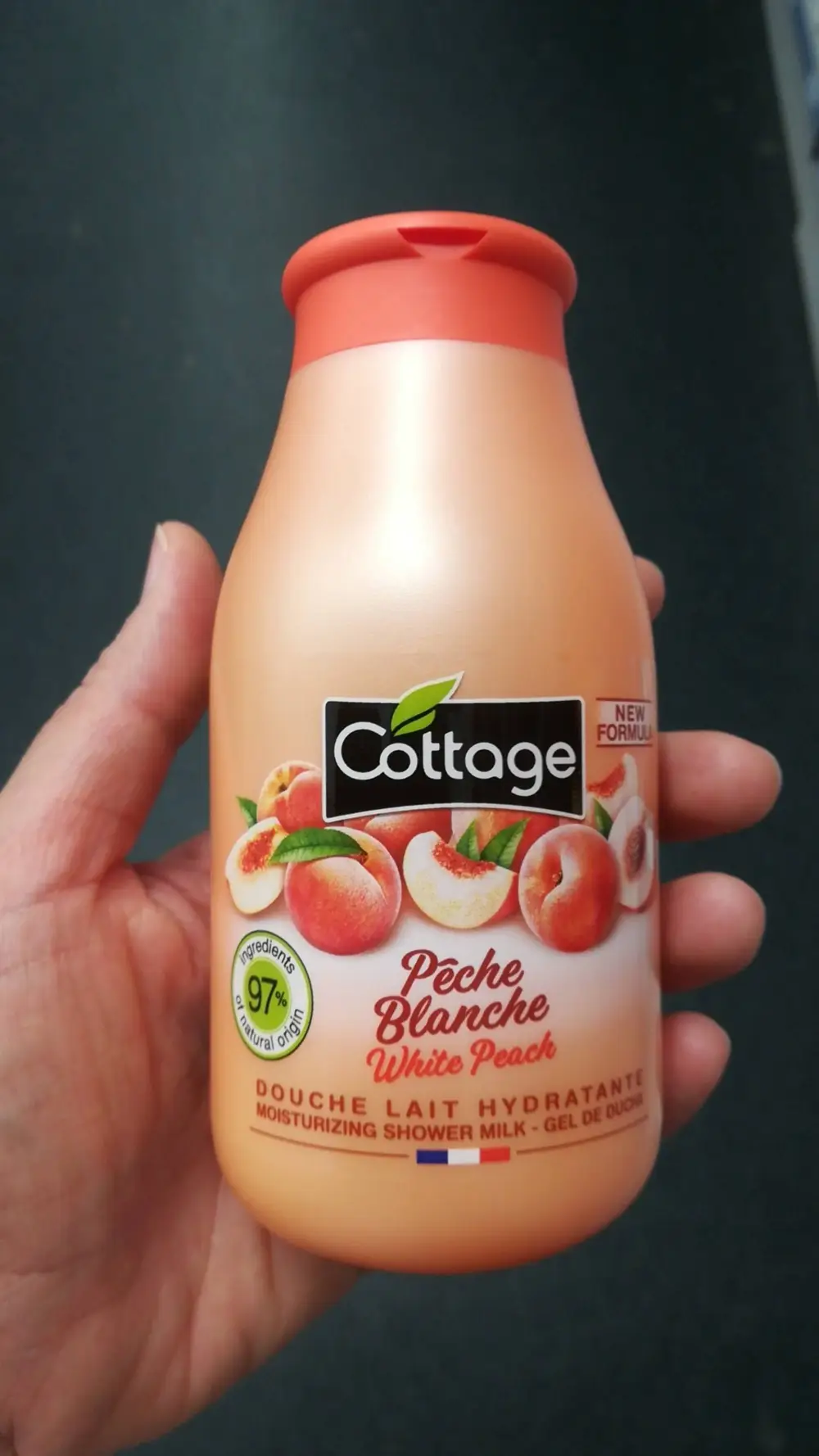 COTTAGE - Pêche blanche - Douche lait hydratante 