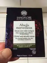 SANOFLORE - Absolu merveilleux - Sérum anti-rides intégral