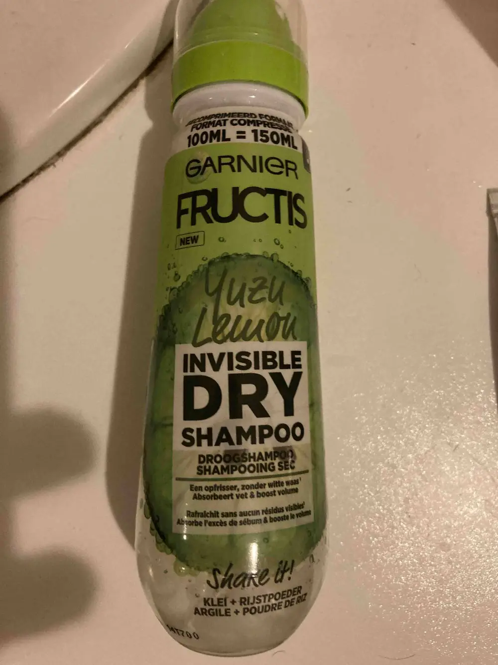 GARNIER - Fructis Yuzu lemon - Invisible dry Shampoo 