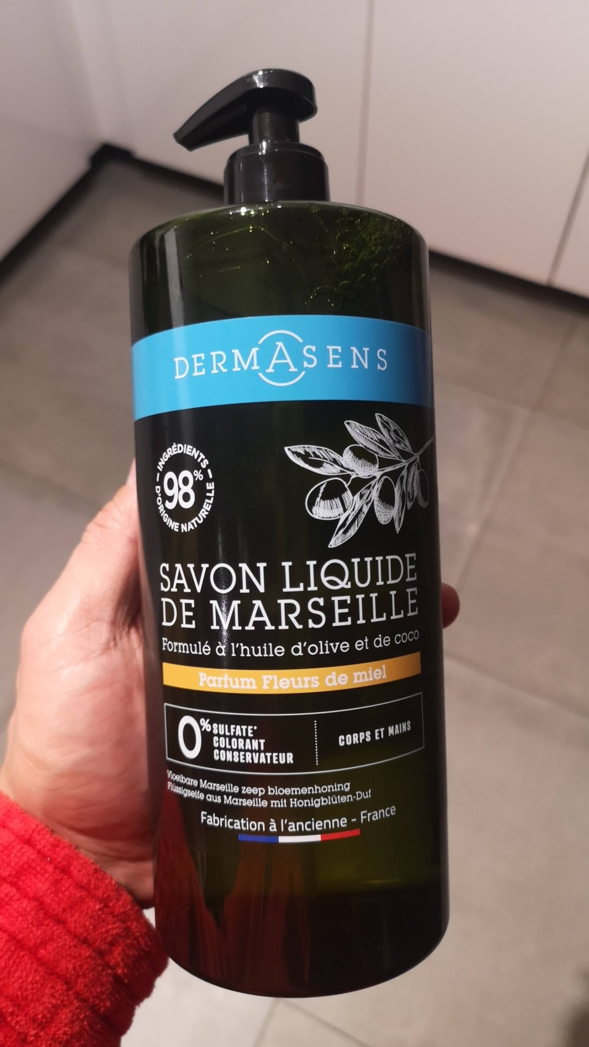 DERMASENS - Savon liquide de Marseille parfum fleurs de miel