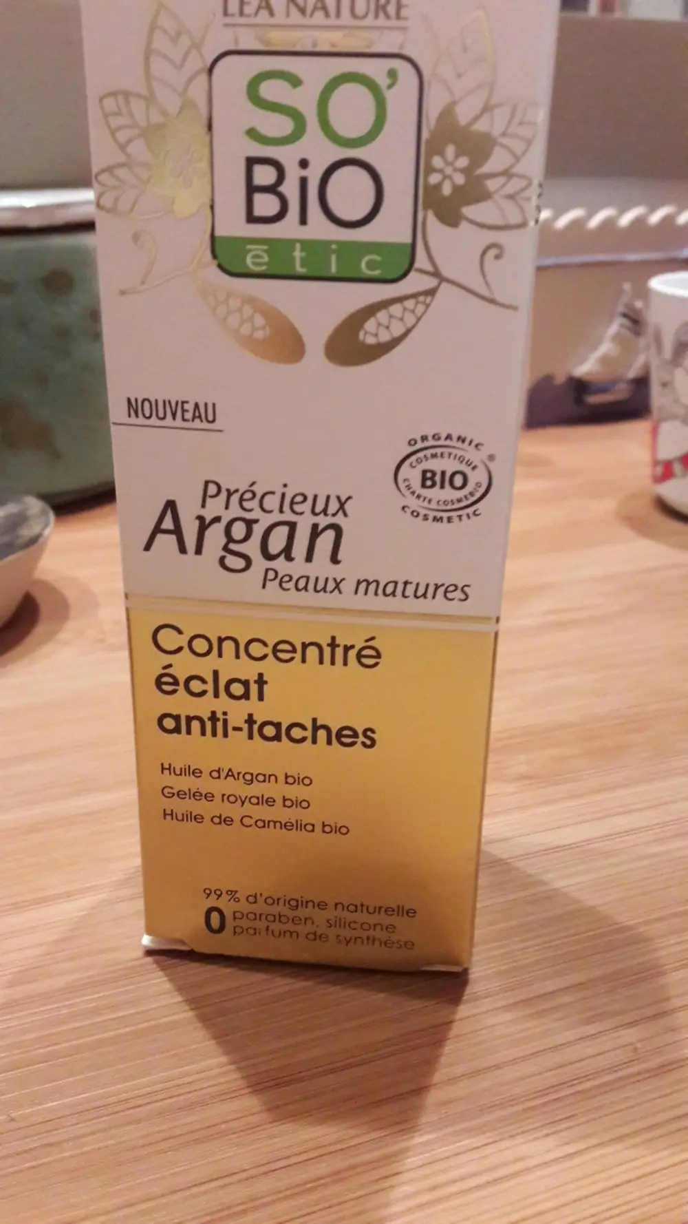 SO'BIO ÉTIC - Précieux Argan - Concentré éclat anti-tâches