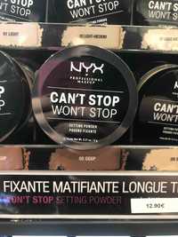 NYX - Can't Stop - Poudre fixante longue tenue