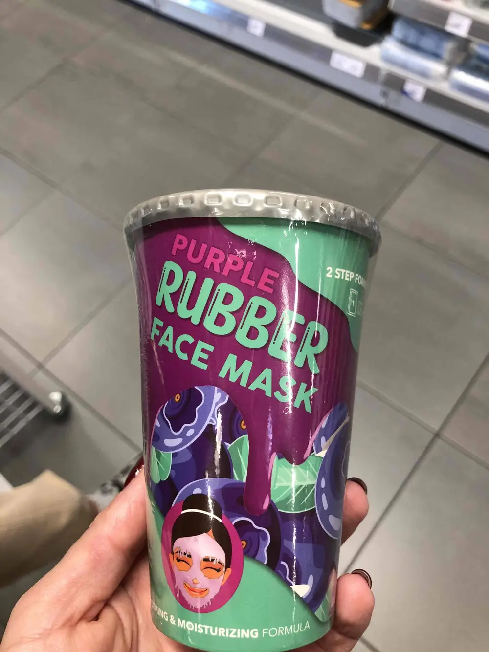 PURPLE - Rubber face mask