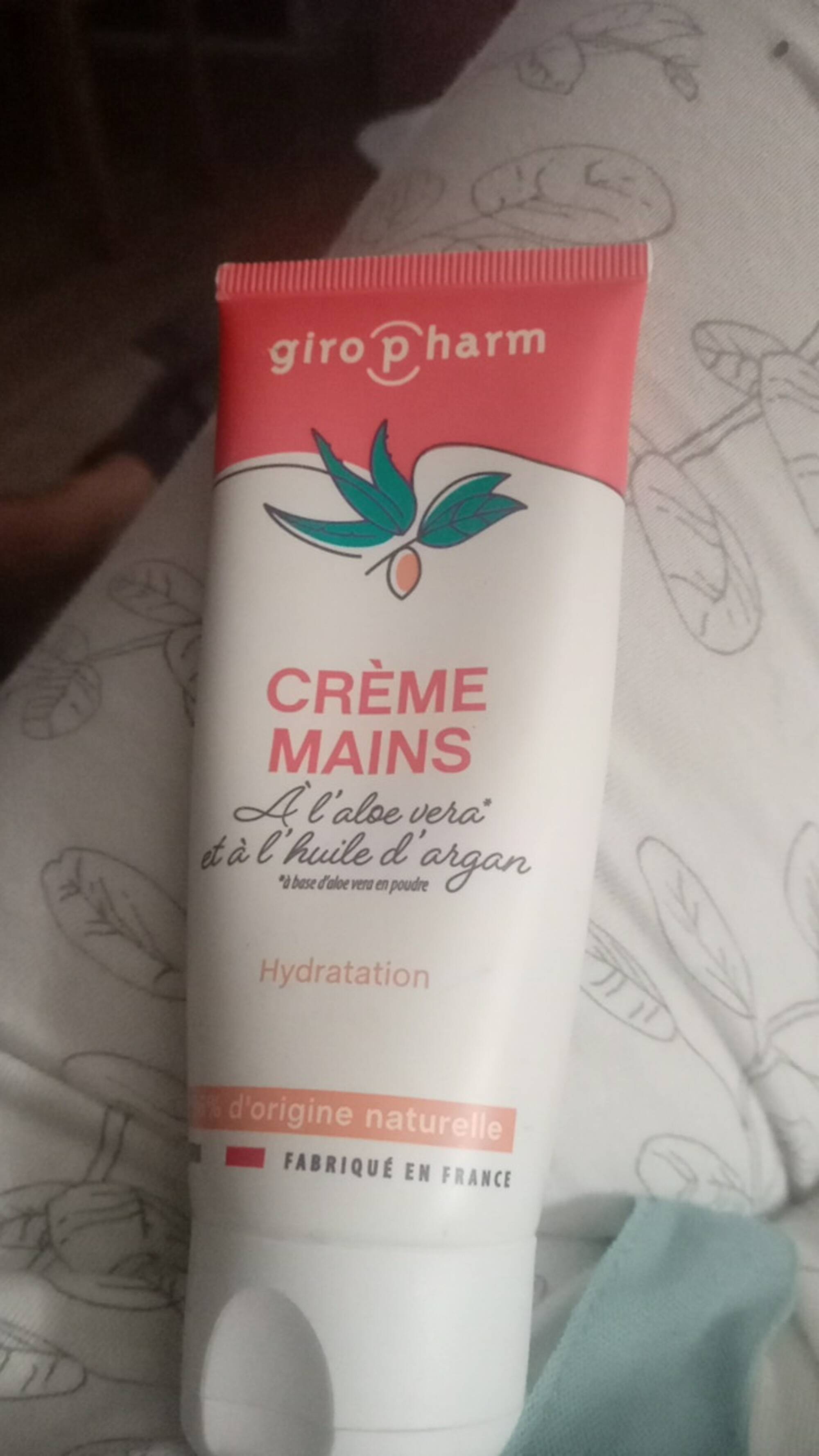 GIROPHARM - Crème mains à l'aloe vera et à l'huile d'argan