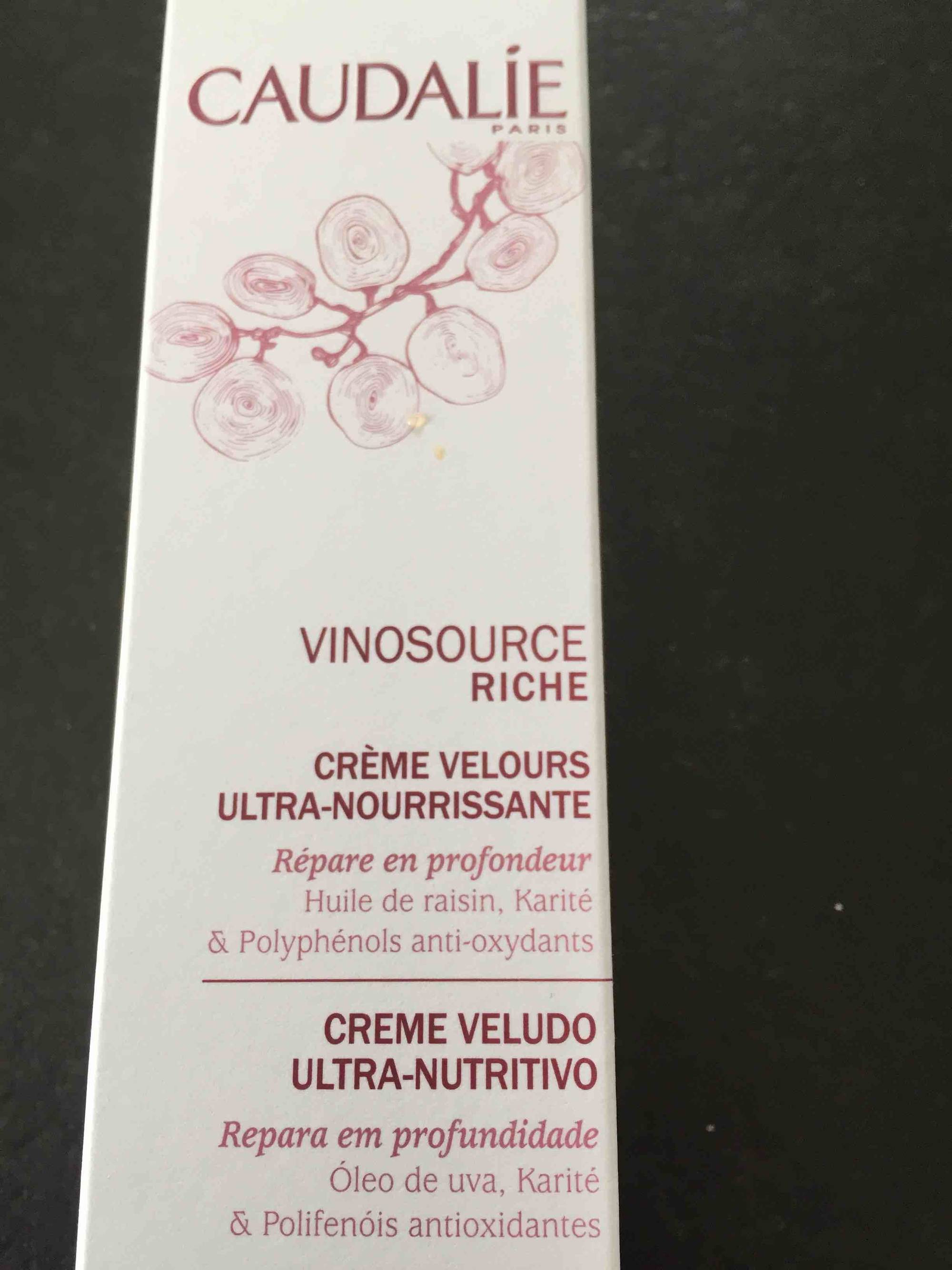 CAUDALIE - Vinosource riche - Crème velours ultra-nourrissante