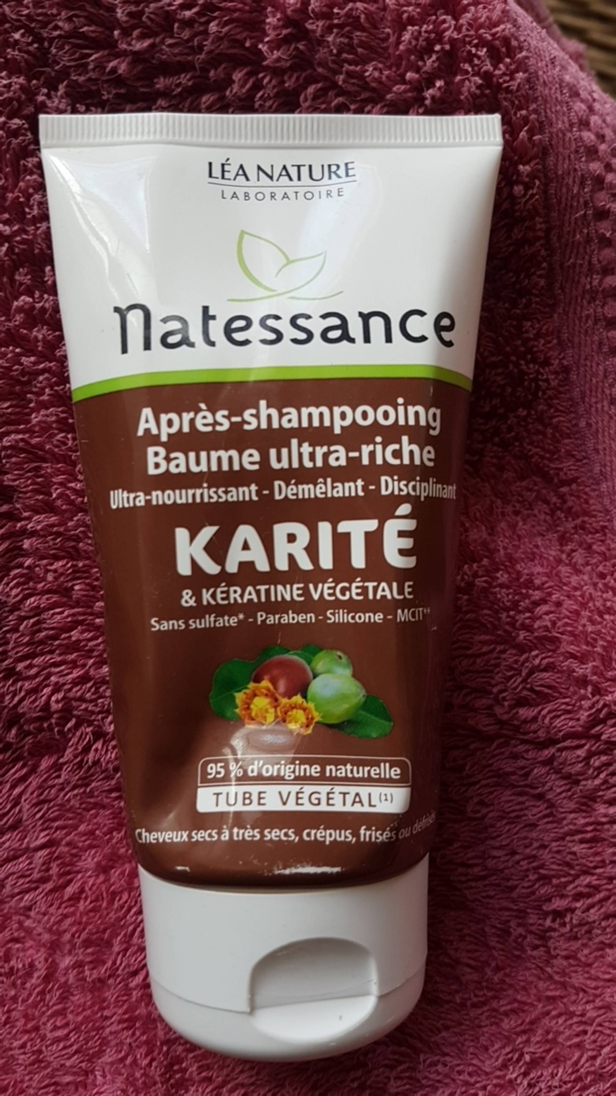 Après-Shampoing Ultra-Nourrissant Karité et Kératine Végétale - Natessance