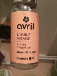 AVRIL - L'huile visage  à l'huile d'argan bio 