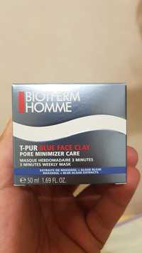 BIOTHERM HOMME - T-pur blue face clay - Masque hebdomadaire 3 minutes