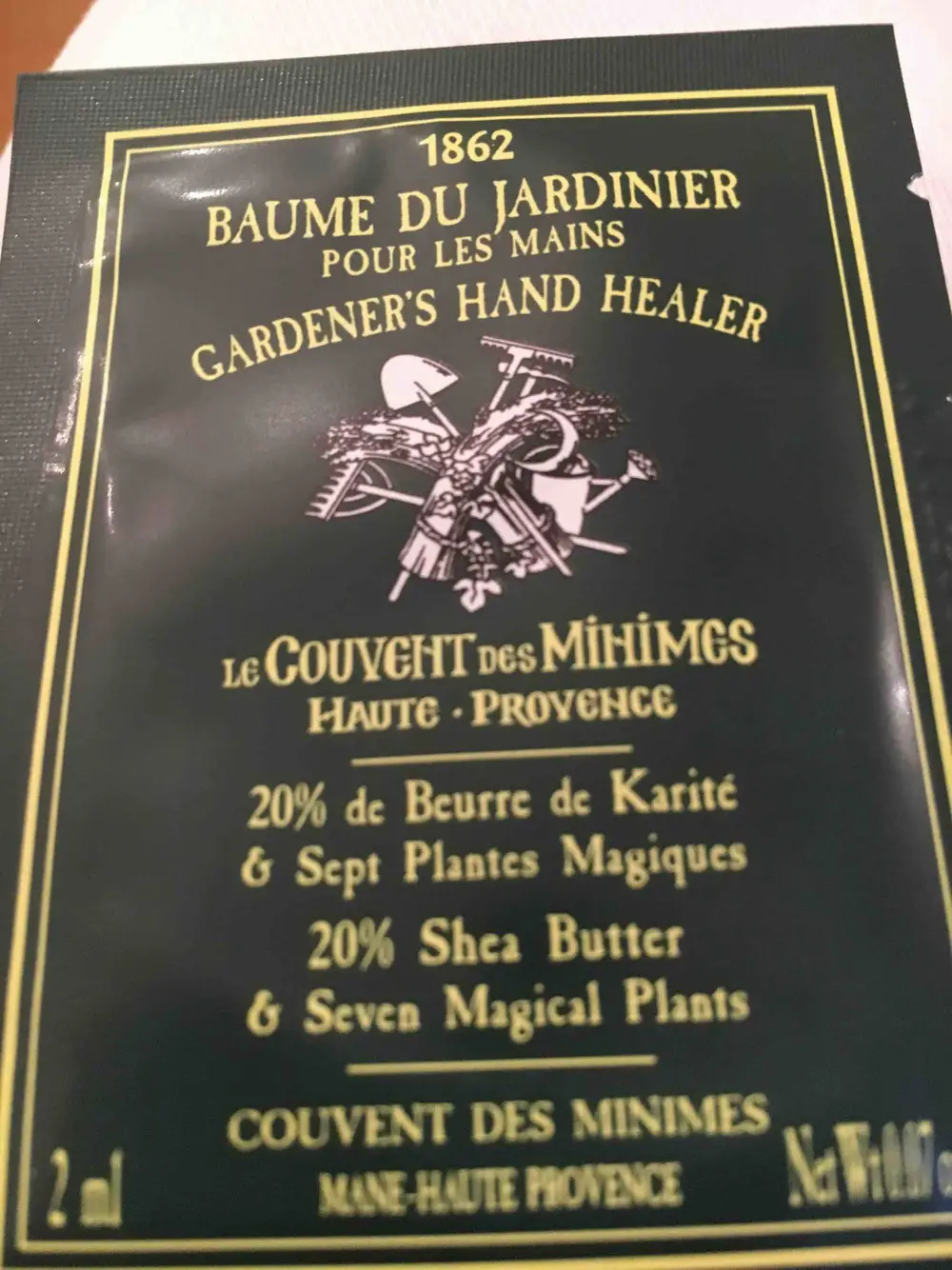 LE COUVENT DES MINIMES - Baume du jardinier pour les mains 