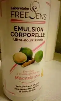 FREESENS - Emulsion corporelle - Ultra-nourrissante