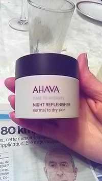 AHAVA - Time to hydrate - Night replenisher