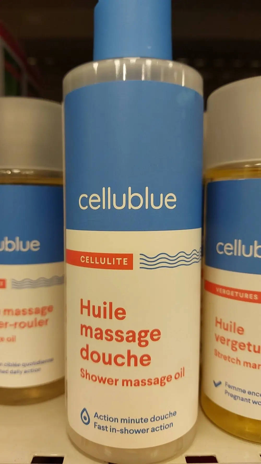 CELLUBLUE - Huile de massage douche