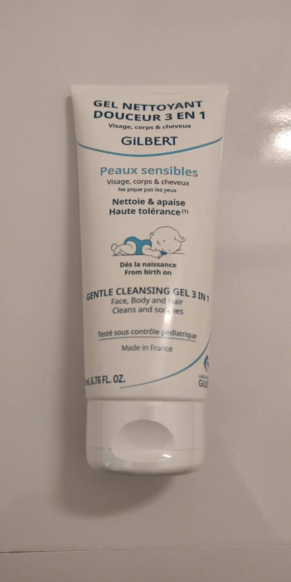 GILBERT - Peaux sensibles - Gel nettoyant douceur 3 en 1
