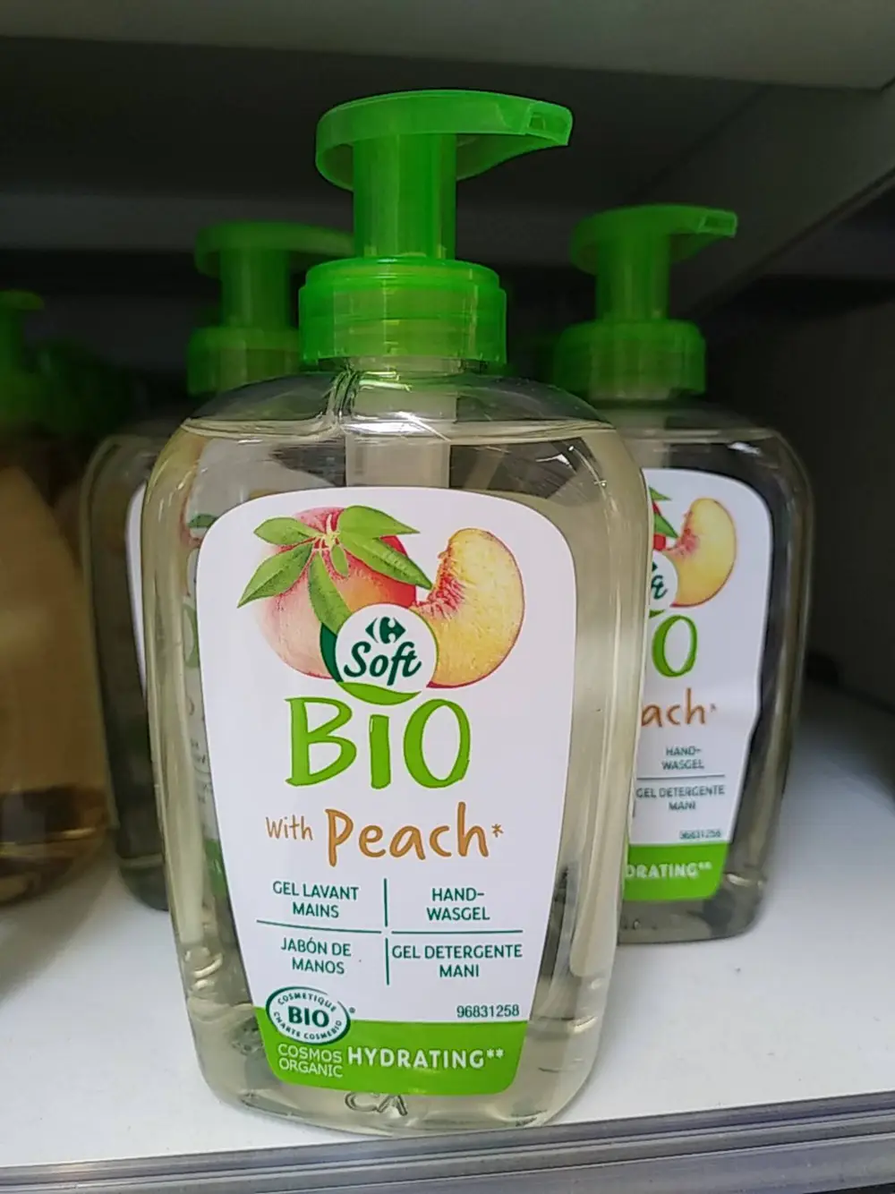 CARREFOUR SOFT - Peach - Gel lavant mains bio