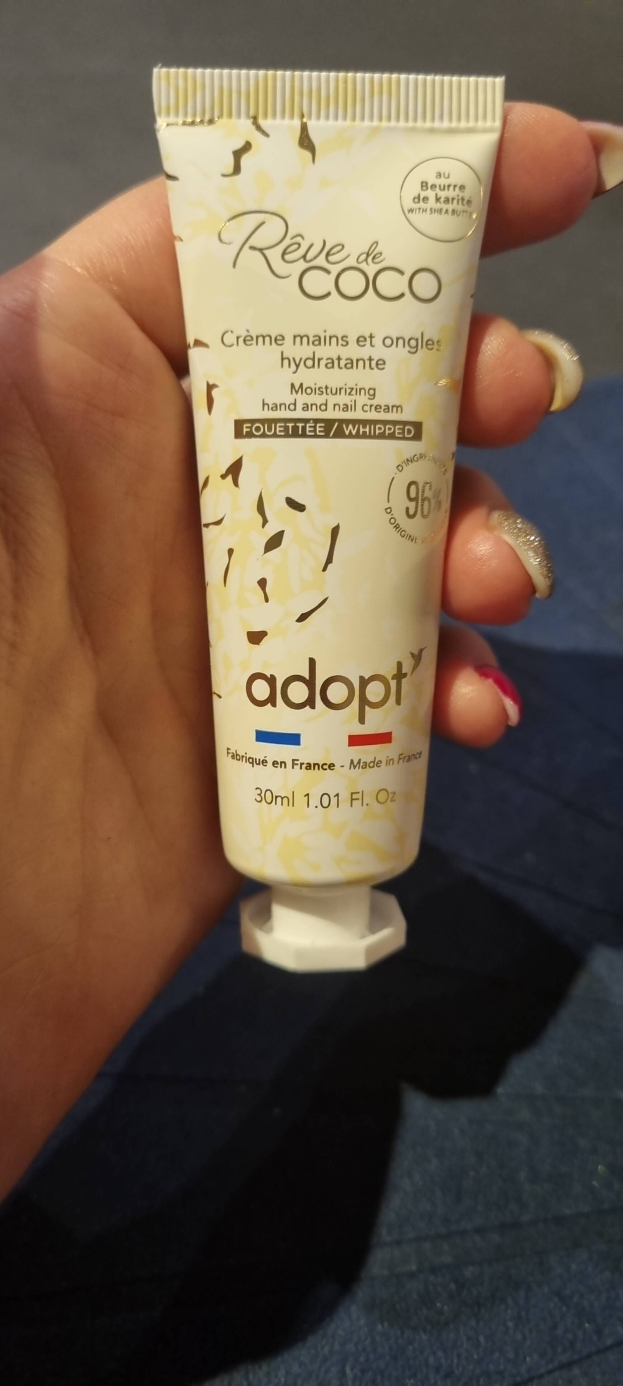 ADOPT' - Rêve de coco - Crème mains et ongles hydratantes