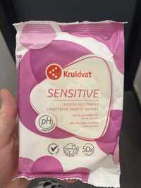 KRUIDVAT - Sensitive - 50 Lingettes de toilettes humides 