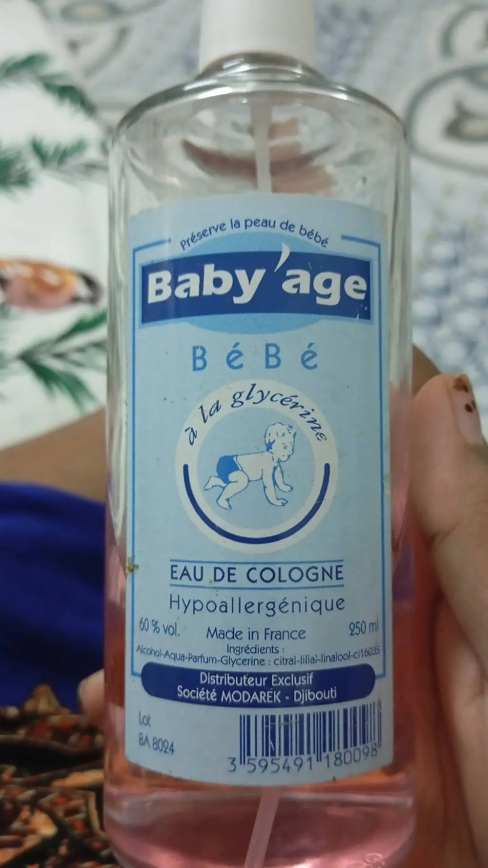 BABY ÂGE - Eau de cologne bébé à la glycérine