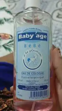 BABY ÂGE - Eau de cologne bébé à la glycérine